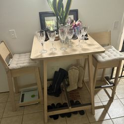 IKEA NORRAKER High Bar Table And 2 Chairs