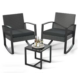 Black patio set