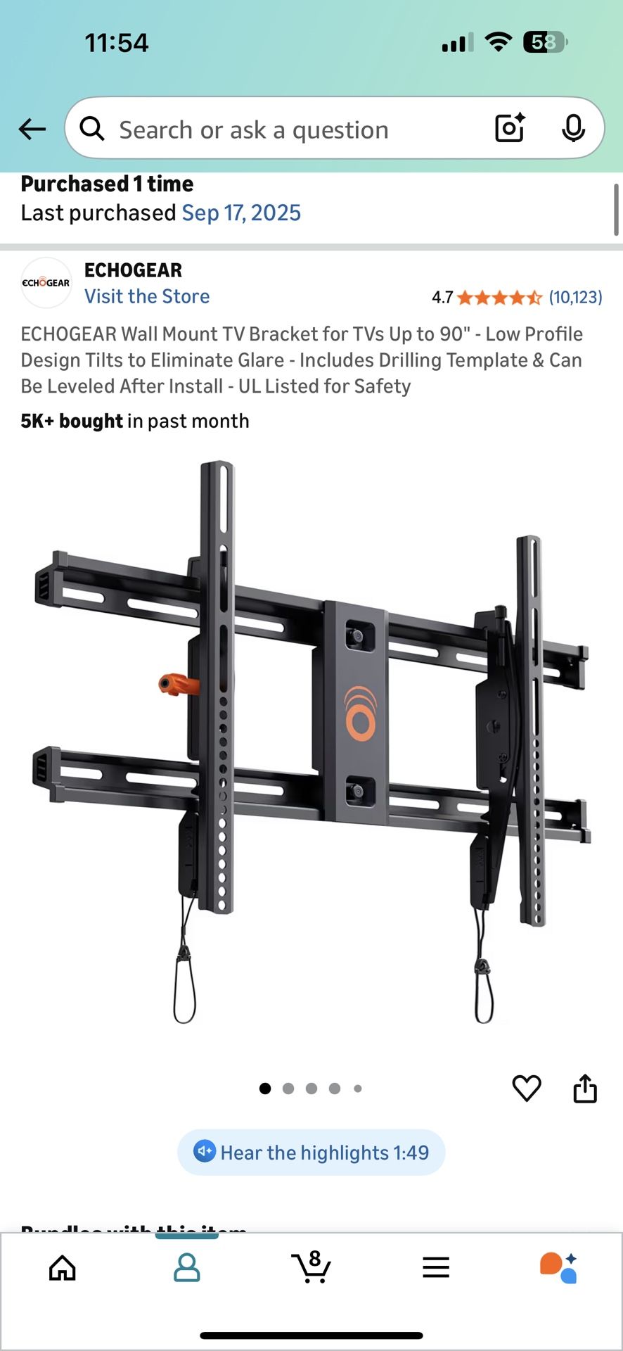 TV Wall mount - Brand New In Box 