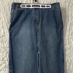 NY Jeans: Denim Skirt, Pockets, Belt Loops, Size: 14