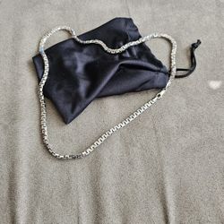 Sterling Silver 24" 5.5mm Greek Bar Style