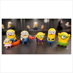 Minions / Despicable Me Character Action Figures Lot (6 Pieces)