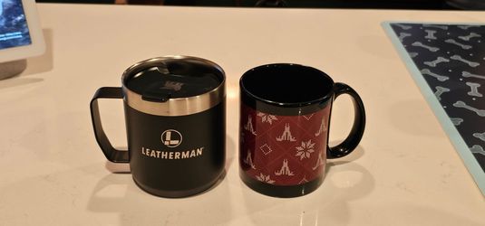 Stanley Leatherman steel cup & Leatherman ceramic coffee mug