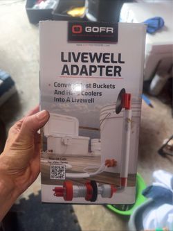 2 NEW GOFR Livewell Adapters – Convert Buckets & Coolers Into Livewells