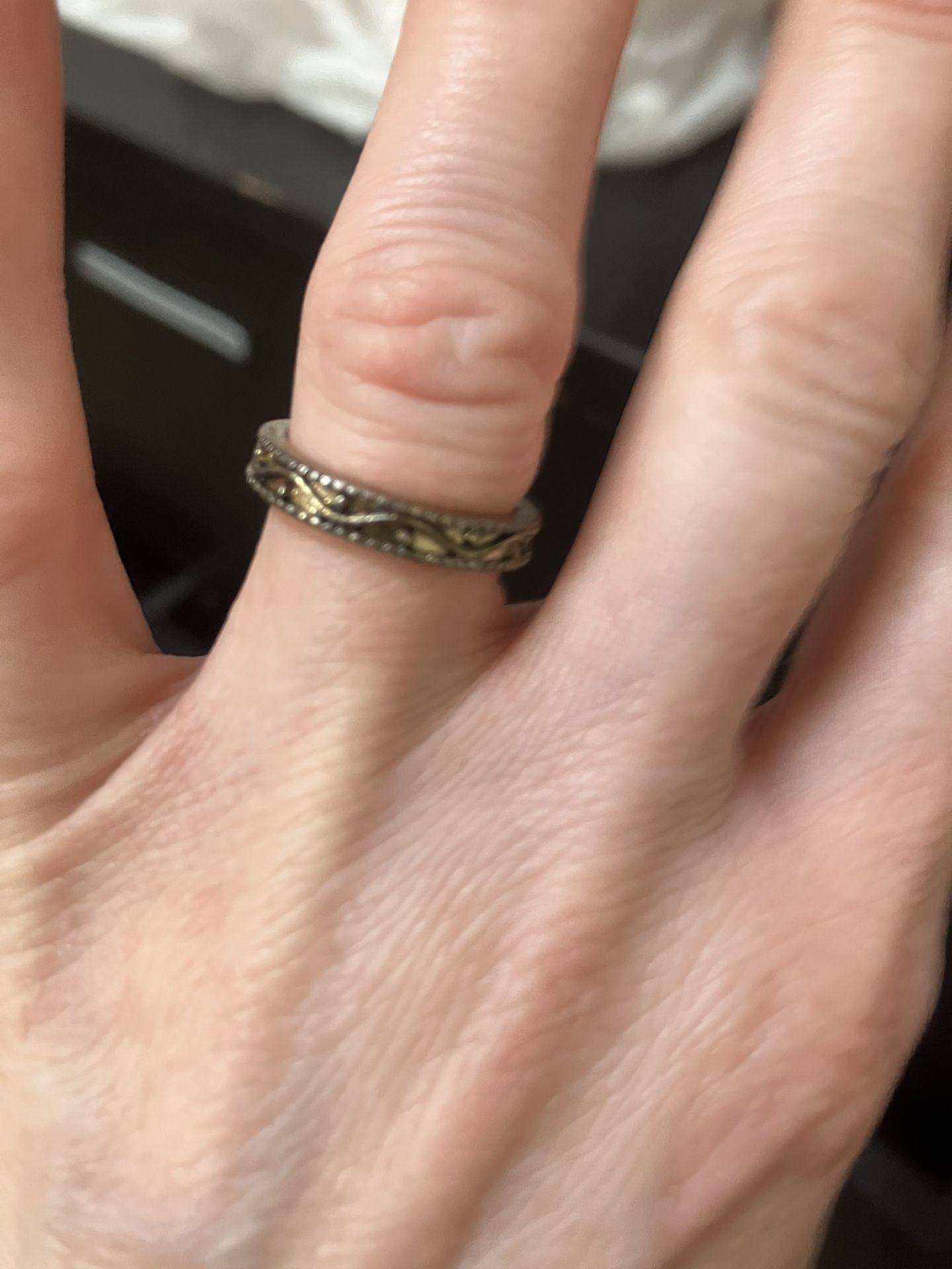 Intricate Gold/Silver-Tone Ring