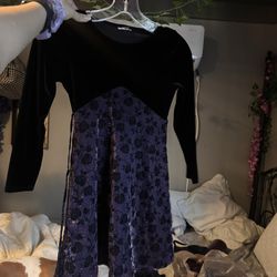 Vintage Whimsygoth Velvet Dress Junior / Kids Size