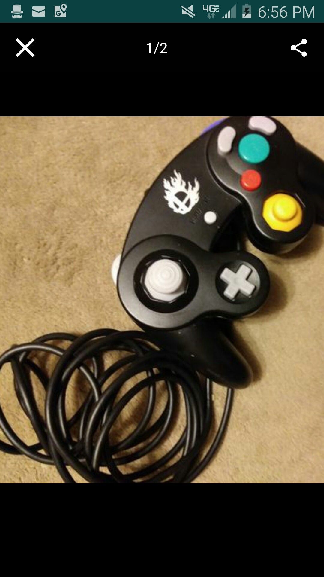 Official Nintendo super smash bros edition wii u black GameCube controller