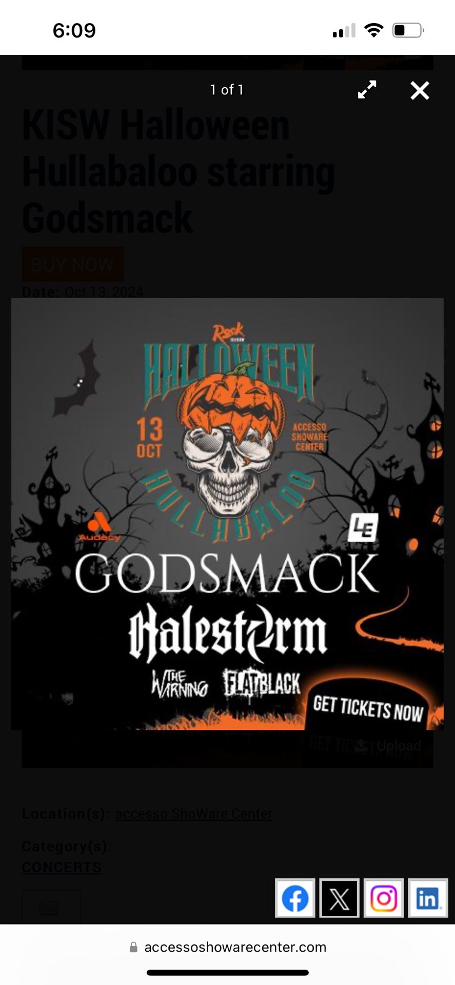 2 Tickets to the Halloween Hullabaloo