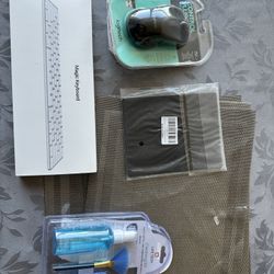 Apple Magic Keyboard Logitech Mouse and Cleaning Kit