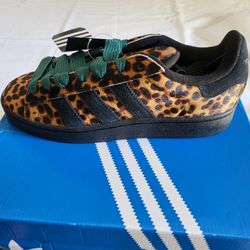 *NEW* Adidas Women’s Campus 00’s Originals Leopard Print Size 9.5 Real Fur w/Box