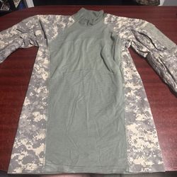 US Army Combat Shirt Mens Small Digital Camo Flame Resistant FR OCP Long Sleeve