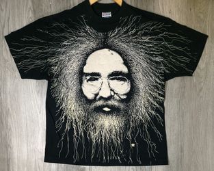 Vintage 90s 1993 Jerry Garcia Grateful Dead Concert Band Aop Tee #10 Size XL