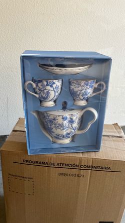 Blue Floral Porcelain Tea Set