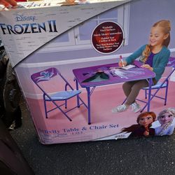 brand new in box frozen II table and chair set