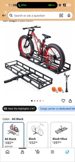 Bike rack hitch trailer