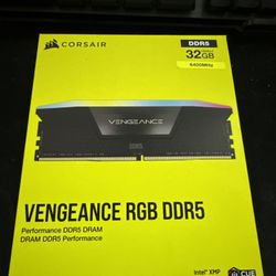 New CORSAIR Vengeance  DDR5 RGB 32GB (2 x 16GB) 288-Pin PC RAM 6400 Black