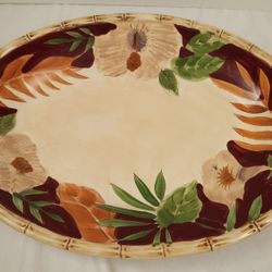Beautiful Large 18 1/2" × 14" Serving Platter, Great for Thanksgiving Turkey or Any Occasion, Nice 