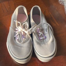 Girls Gray vans Size 10.5