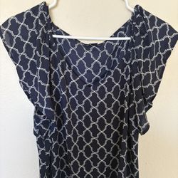 Ann Taylor Navy Blue Blouse