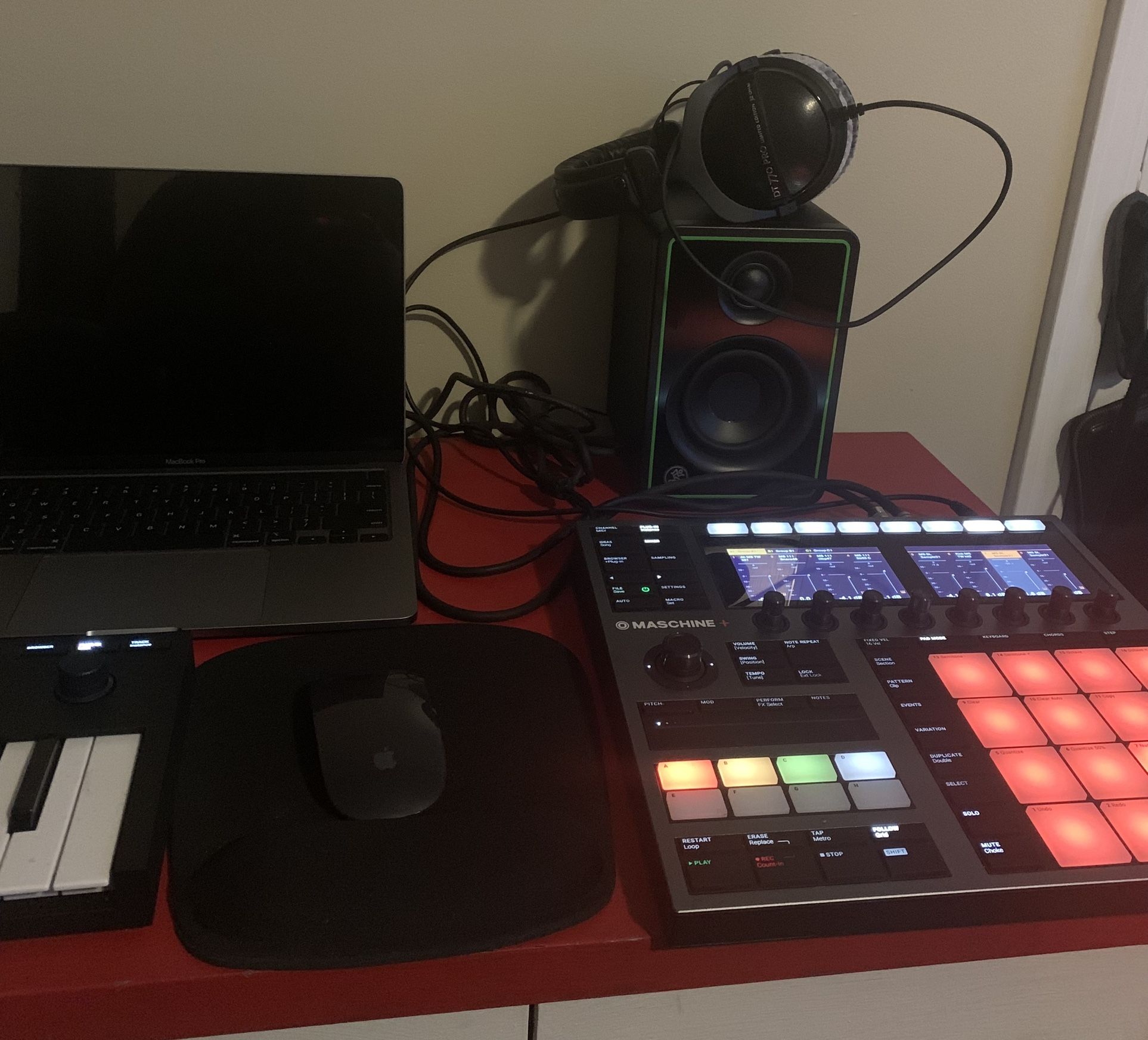 Make A OFFER New Studio setup for sale. New Mac M1 Chip Laptop, New Native Instruments Maschine Plus Hardware (no computer needed).