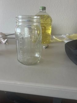 Glass Mason Jars 1L / 32oz with Measurement Marks (5 available)