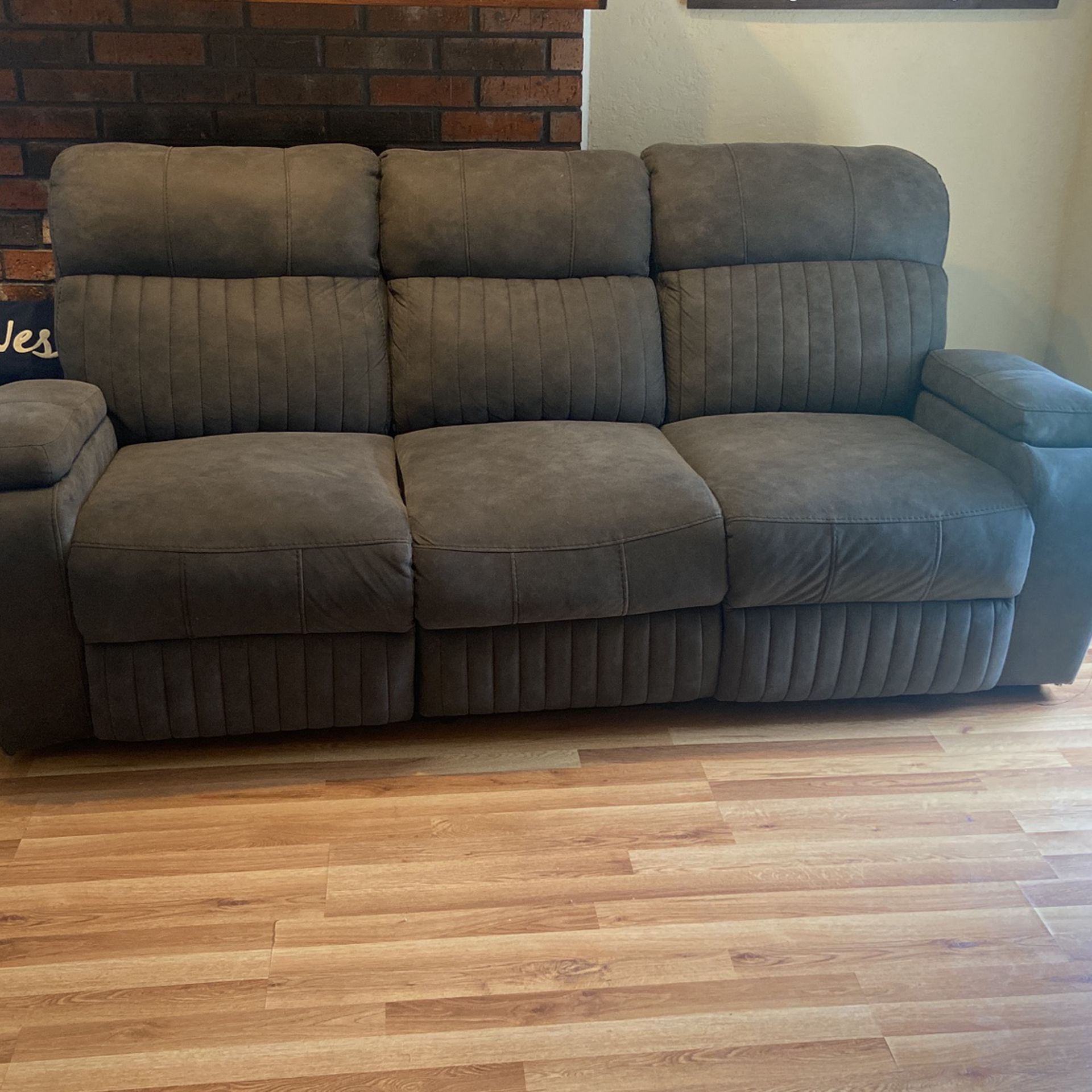 Grey Microfiber Couch
