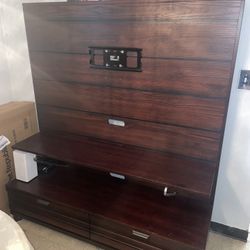 TV stand With Mount And 2 Drawer