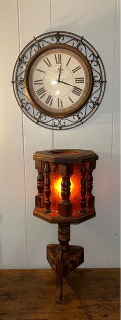 Vintage Wooden Table Lamp