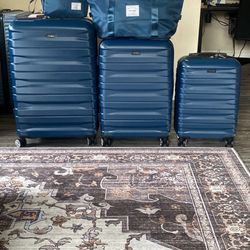 Tripcomp Luggage Sets 5 Piece Duffel Bag,Hardside Travel Luggage (20/24/28) with TSA Lock,Expandable Suitcase with Spinner Wheels.(Dark Blue)