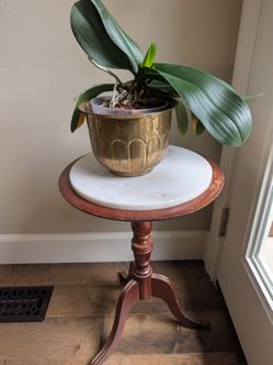 Vintage marble top plant stand