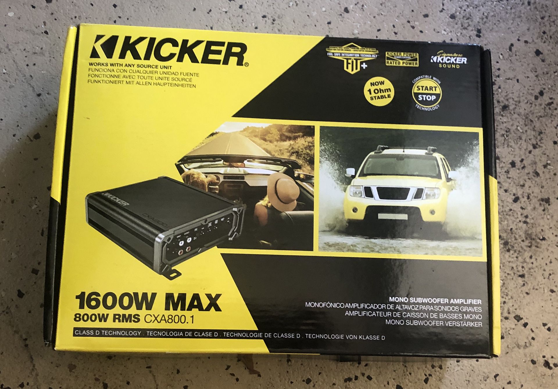 Kicker CXA800.1 car amplifier for Bass NEW espanol/English