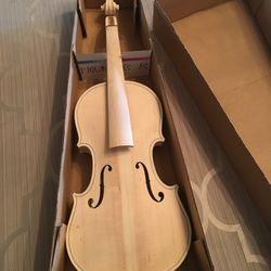 White Violin-4/4-unfinished- Parts Sold Separately