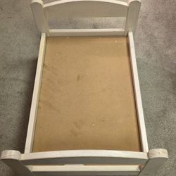 White Wooden Doll Bed - fits American Girl Dolls