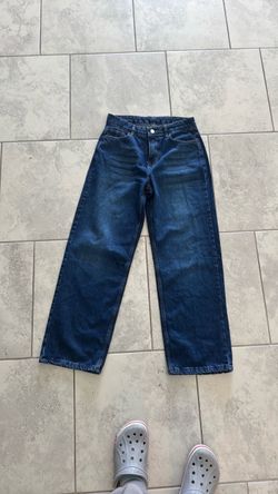 Dark Wash Straight Leg Denim Jeans