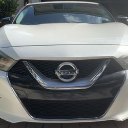 Complete Front & Rear Bumpers with Headlights & Taillights – 2016 White Nissan Maxima