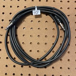 Instrumental Balanced Cable 1/4” TRS to 1/4” TRS 10 Feet 