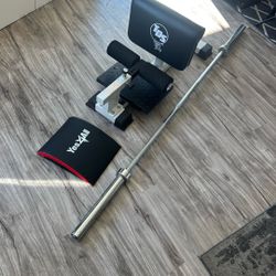 Barbell, Sissy Squat, Abdominal Mat Combo 