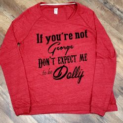 Vintage Style Light Weight Material Longsleeve Tshirt size Woman's XL 