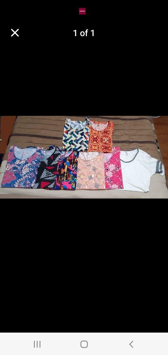 LuLaRoe Women's Perfect Tees Size Medium -lot Of 8