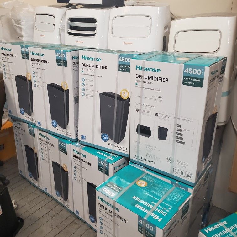Brand New Hisense Dehumidifiers All Brand New