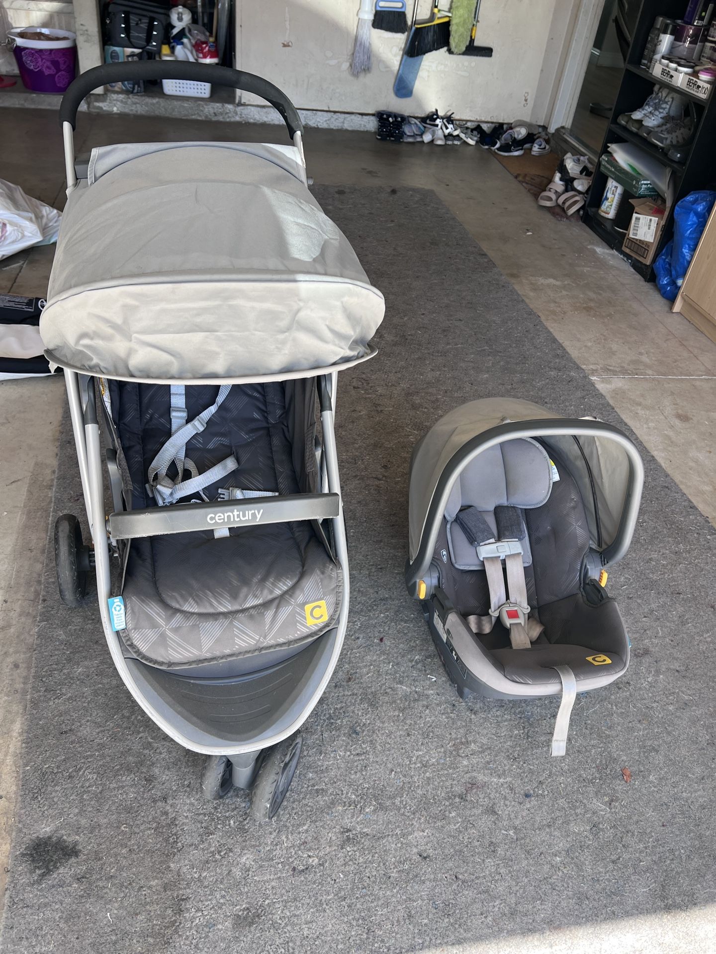 Century Stroll On™ 3-Wheel Lightweight Stroller + Century Carry On™ 35 LX Lightweight Infant Car Seat combo