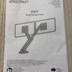 Ergotron MXV Dual Monitor Arm – Heavy Duty Desk Mount