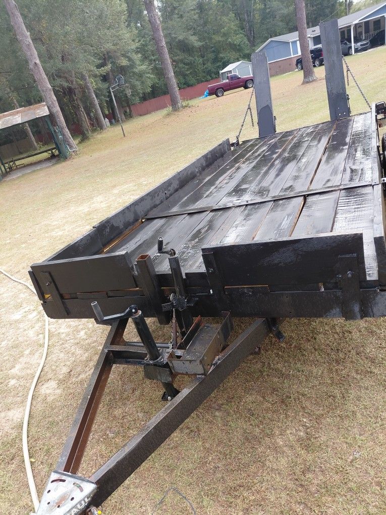 7x17 Tilt Utility Double Axle Trailer 