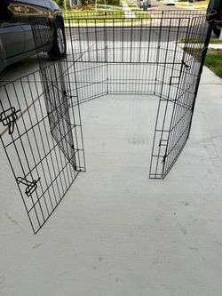 Black Metal Wire Pet Playpen