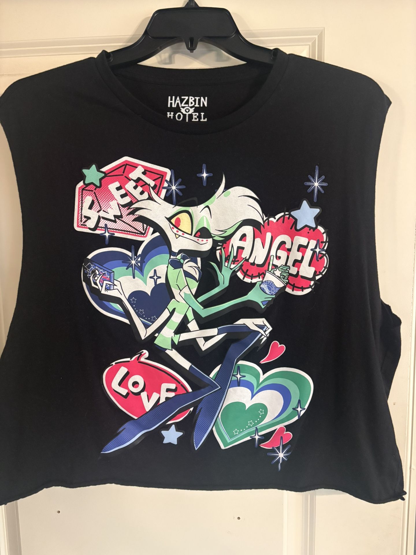 Hazbin Hotel Angeldust Pride Muscle Tank