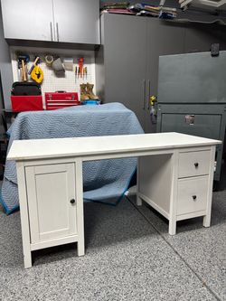 IKEA Hemnes White Desk with Storage