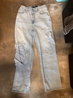 Hollister Light Wash Distressed Jeans