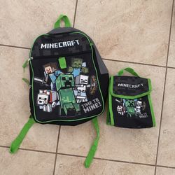 Minecraft Backpack & Lunch Bag