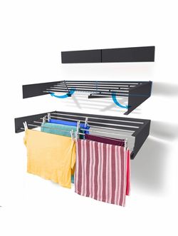 Mounted Drying Rack Gray finish 40 inches unused