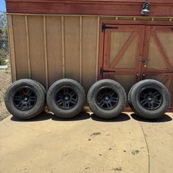 Fuel Black 20” Off road Rims / Wheels With Pro Comp 37” All Terrain Tires